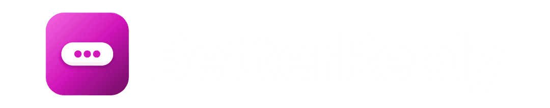 BetterReply lockup for dark backgrounds